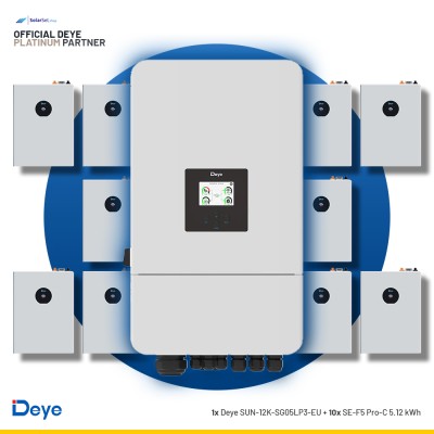 Deye SUN-12K-SG05LP3-EU + 10x SE-F5 Pro-C 5.12 kWh | ESS SET