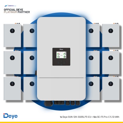 Deye SUN-12K-SG05LP3-EU + 12x SE-F5 Pro-C 5.12 kWh | ESS SET