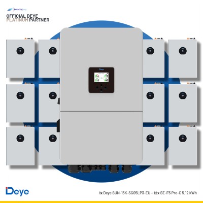 Deye SUN-15K-SG05LP3-EU + 12x SE-F5 Pro-C 5.12 kWh | ESS SET