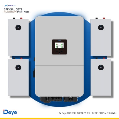 Deye SUN-20K-SG05LP3-EU + 4x SE-F16 Pro-C 16 kWh | ESS SET