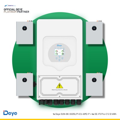 Deye SUN-6K-SG05LP1-EU-AM2-P + 4x SE-F5 Pro-C 5.12 kWh | ESS SET