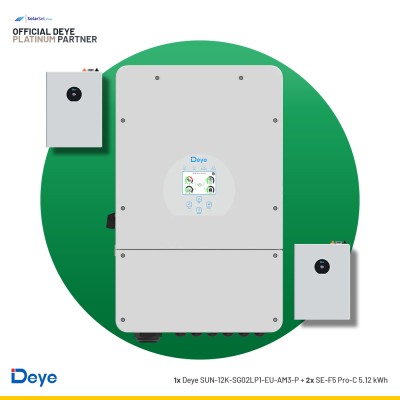Deye SUN-12K-SG02LP1-EU-AM3-P + 2x SE-F5 Pro-C 5.12 kWh | ESS SET