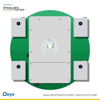 Deye SUN-12K-SG02LP1-EU-AM3-P + 4x SE-F5 Pro-C 5.12 kWh | ESS SET