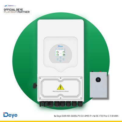 Deye SUN-6K-SG05LP1-EU-AM2-P + 1x SE-F12 Pro-C 11.8 kWh | ESS SET