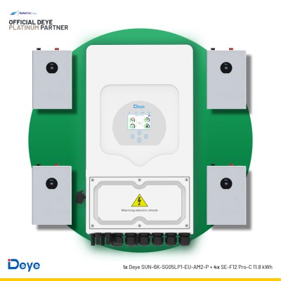 Deye SUN-6K-SG05LP1-EU-AM2-P + 4x SE-F12 Pro-C 11.8 kWh | ESS SET