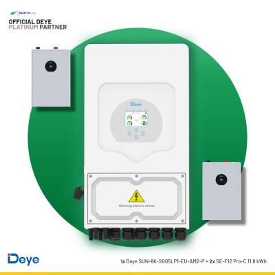 Deye SUN-8K-SG05LP1-EU-AM2-P + 2x SE-F12 Pro-C 11.8 kWh | ESS SET
