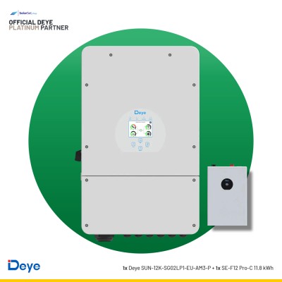 Deye SUN-12K-SG02LP1-EU-AM3-P + 1x SE-F12 Pro-C 11.8 kWh | ESS SET