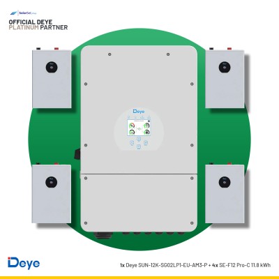 Deye SUN-12K-SG02LP1-EU-AM3-P + 4x SE-F12 Pro-C 11.8 kWh | ESS SET
