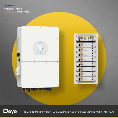 Deye SUN-30K-SG02HP3-EU-AM3 + 8x BOS-G-Pack5.1 5.10 kWh + BOS-G-PDU-2 + 3U-LRACK | ESS SET