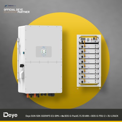 Deye SUN-50K-SG01HP3-EU-BM4 + 8x BOS-G-Pack5.1 5.10 kWh + BOS-G-PDU-2 + 3U-LRACK | ESS SET