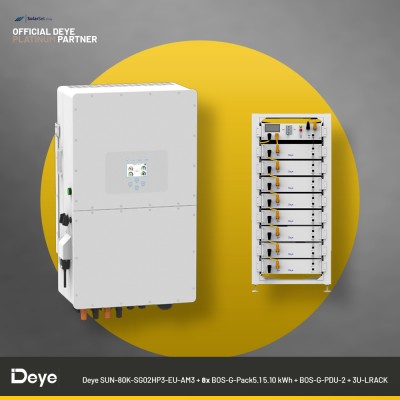 Deye SUN-80K-SG02HP3-EU-AM3 + 8x BOS-G-Pack5.1 5.10 kWh + BOS-G-PDU-2 + 3U-LRACK | ESS SET