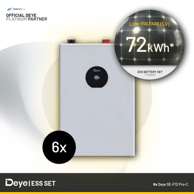Deye 72 kWh Low-Voltage ESS Battery Set - Deye SE-F12 Pro-C (6x 11.8 kWh)