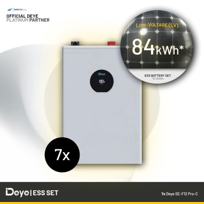 Deye 84 kWh Low-Voltage ESS Battery Set - Deye SE-F12 Pro-C (7x 11.8 kWh)