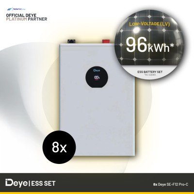Deye 96 kWh Low-Voltage ESS Battery Set - Deye SE-F12 Pro-C (8x 11.8 kWh)