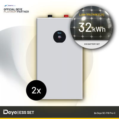Deye 32 kWh Low-Voltage ESS Battery Set - Deye SE-F16 Pro-C (2x 16 kWh)